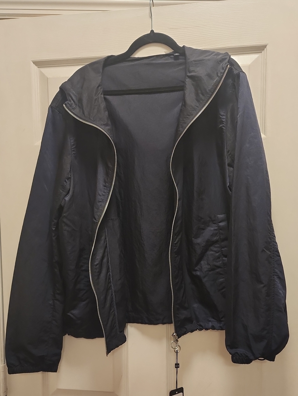 Armani Exchange NEW with Tag Mens Navy Lightweight Hooded Zip Jacket